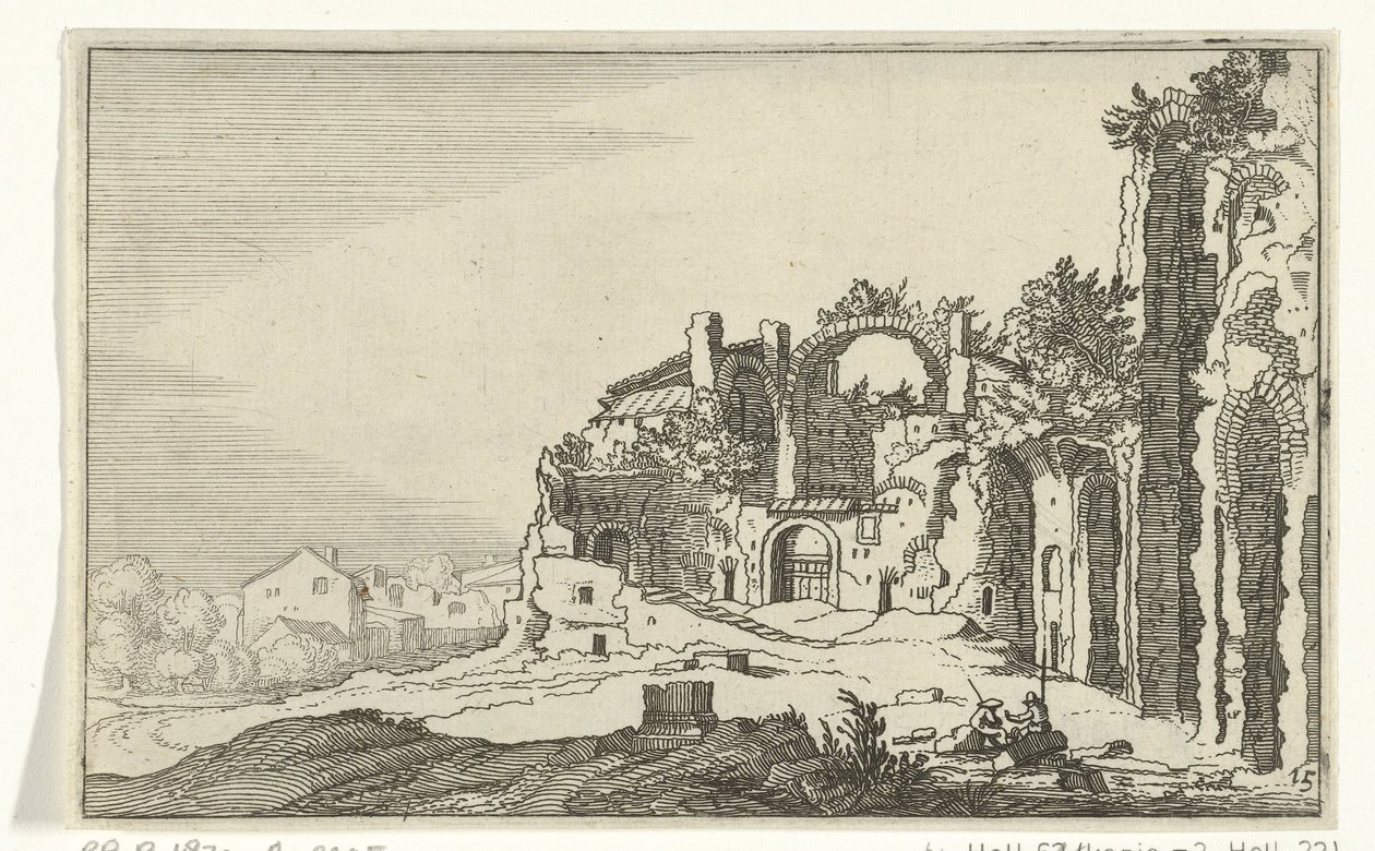 Banhos de Diocleciano
Ruínas romanas e paisagens costeiras (série 1) (título da série) de Willem van Nieulandt (II)