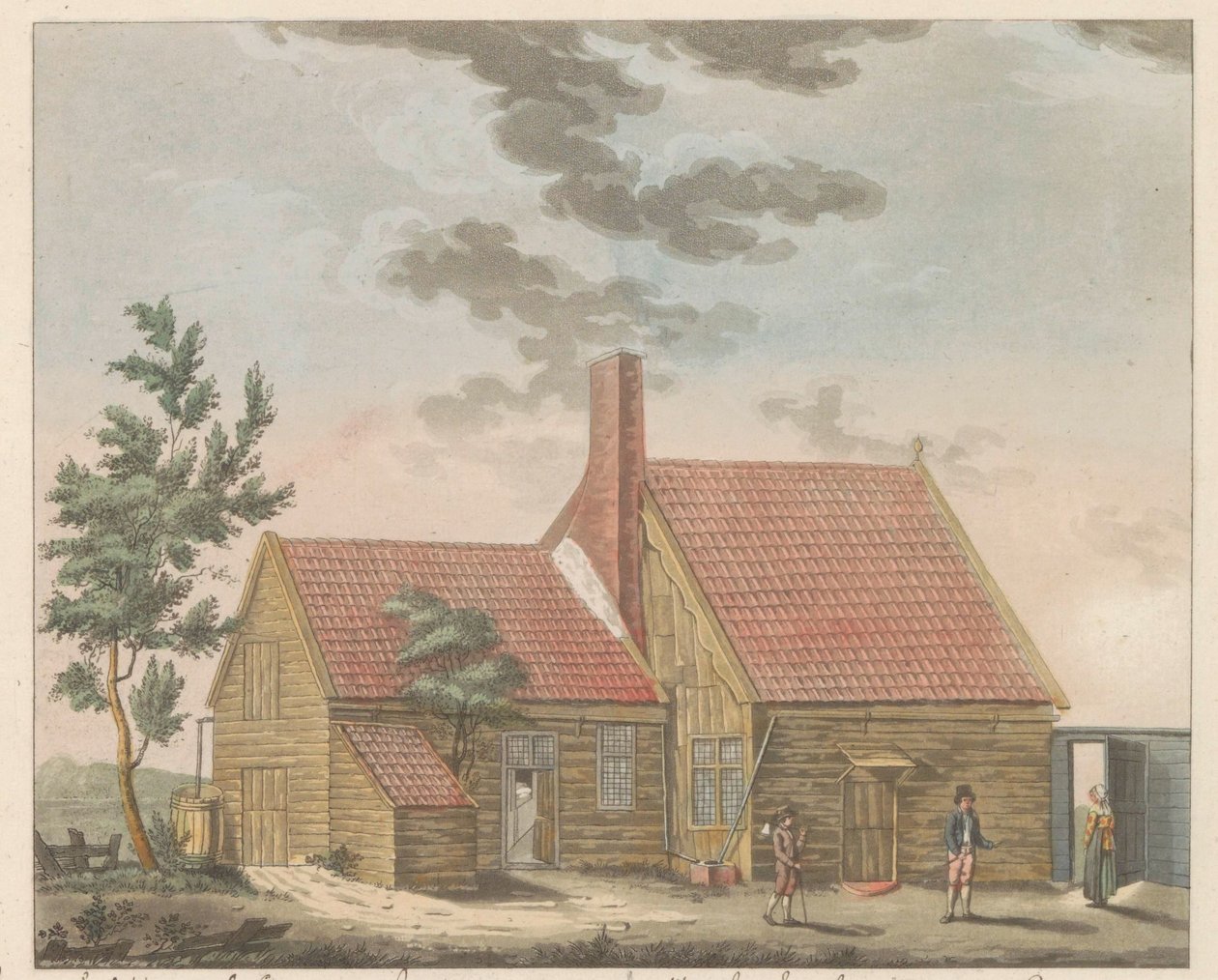 Casa do czar Pedro em Zaandam, 1697 La maisonnette habitée par le Czar peirre le grand à Zaandam (...) - A casa habitada pelo Czaar Peeter de Groot em Zaandam no ano de 1697 / apresentada em um momento em que o Czaar se acompanhava de seu K de Willem van Senus (possibly)