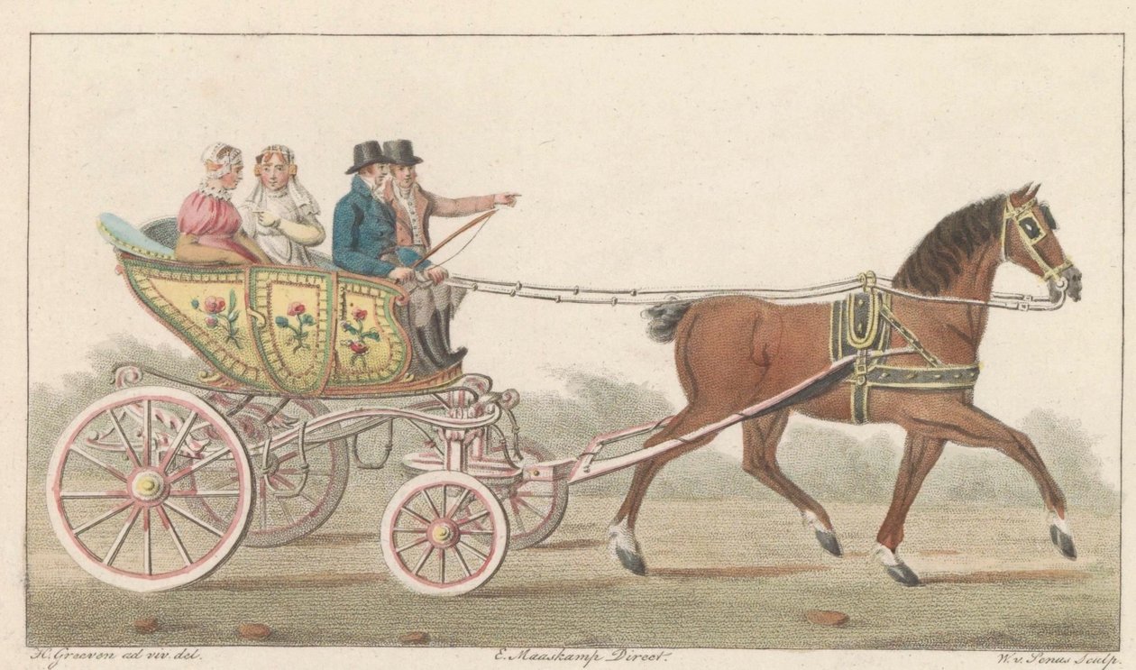 Carrinho de brincar Zaan, 1824
Um carrinho de brincar North Holland no Zaan / Voiture de plaisance, dite Speelwagentje au Zaan (título sobre o objecto) de Willem van Senus