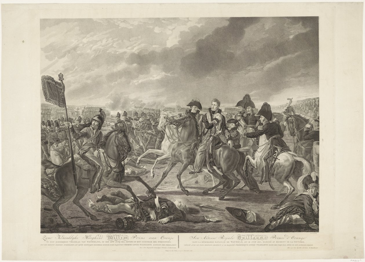 Sua Alteza Real William Prince of Orange na gloriosa batalha de Waterloo, em 18 de Junho de 1815, ferido no momento da vitória / Son Altesse Royale Guillaume Prince d