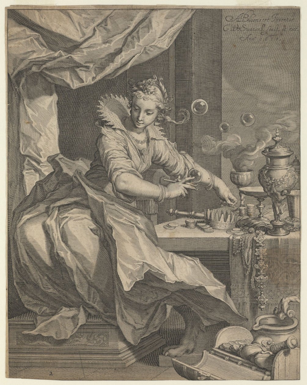 Alegoria da riqueza e do luxo, 1611 de Willem van Swanenburgh