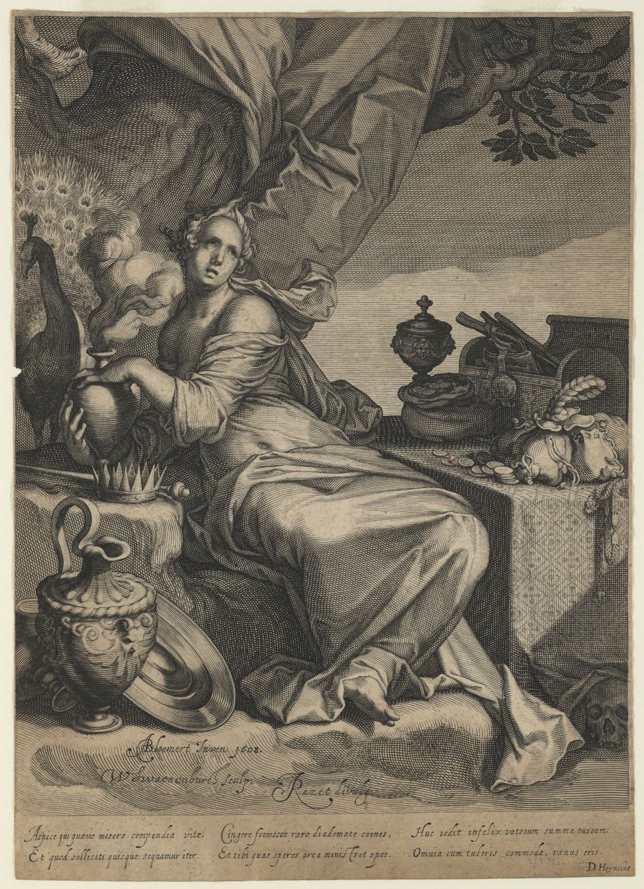 Alegoria da vaidade e natureza transitória das posses mundanas, 1608 de Willem van Swanenburgh