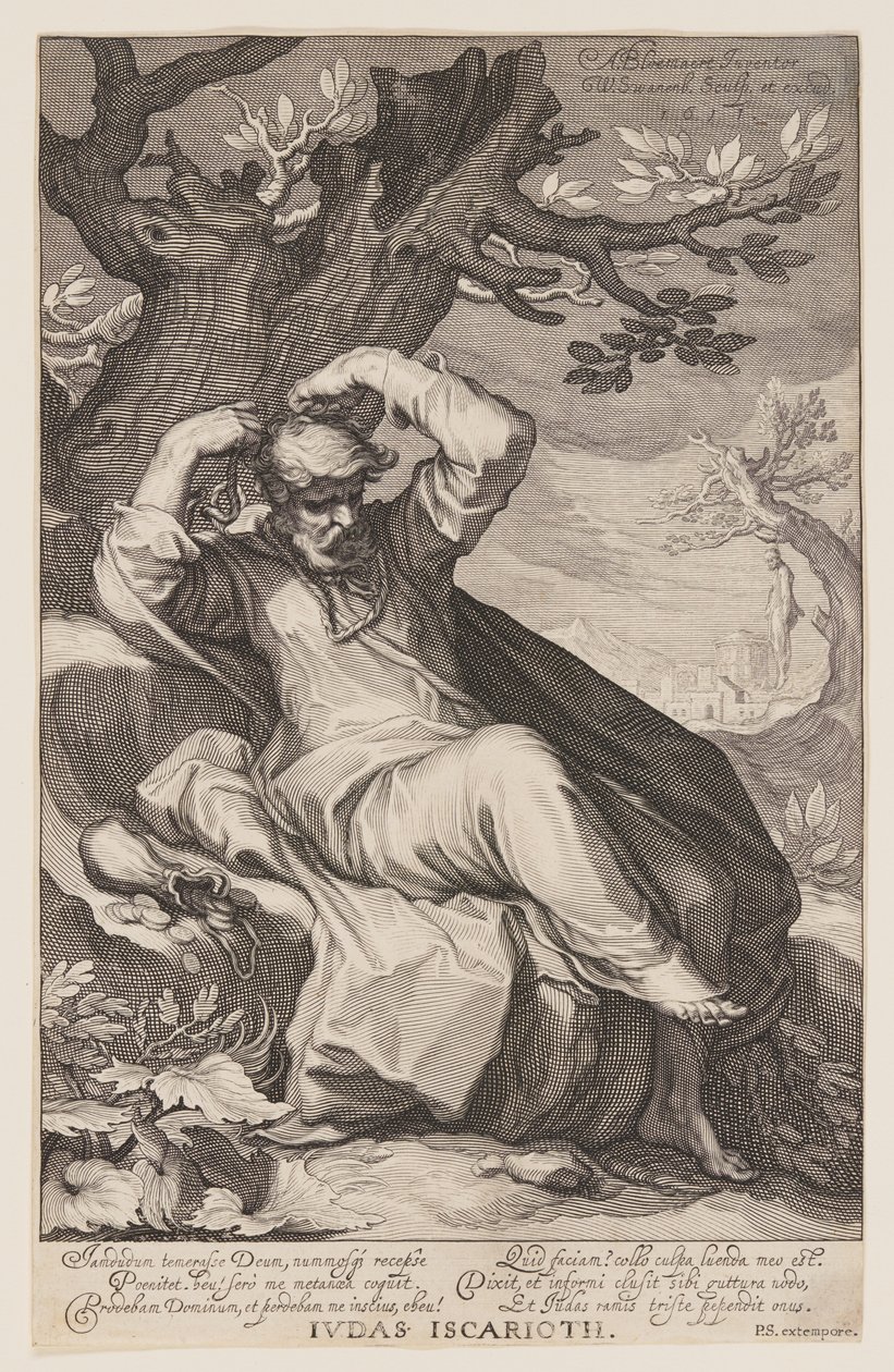 Judas Iscariotes, de Pecadores do Antigo e do Novo Testamento de Willem van Swanenburgh