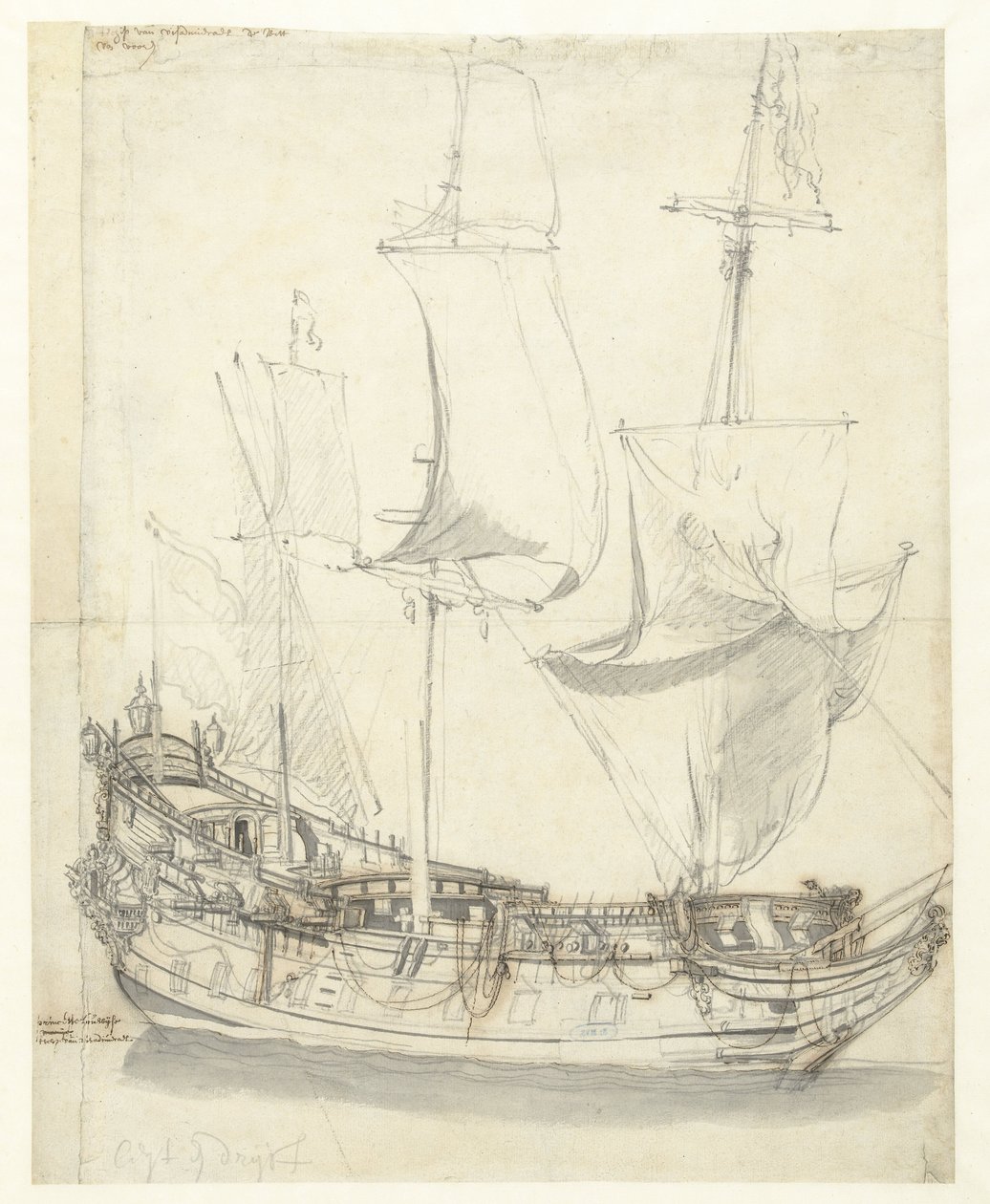 O navio do Vice-Almirante Witte de With, o Princesse Royale de Willem van de Velde (I)
