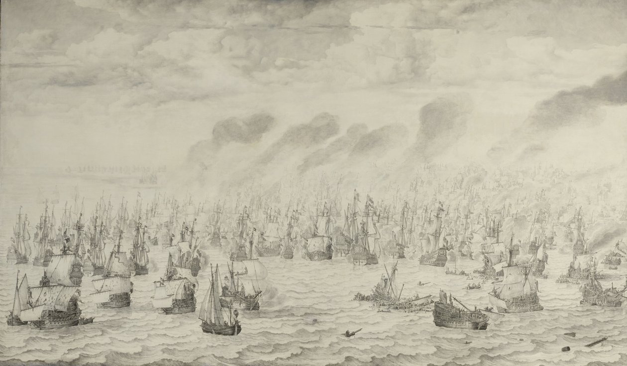 A Batalha de Terheide A Batalha de Terheide, 10 de agosto de 1653: um episódio da Primeira Guerra Anglo-Holandesa (1652-54) de Willem van de Velde (I)