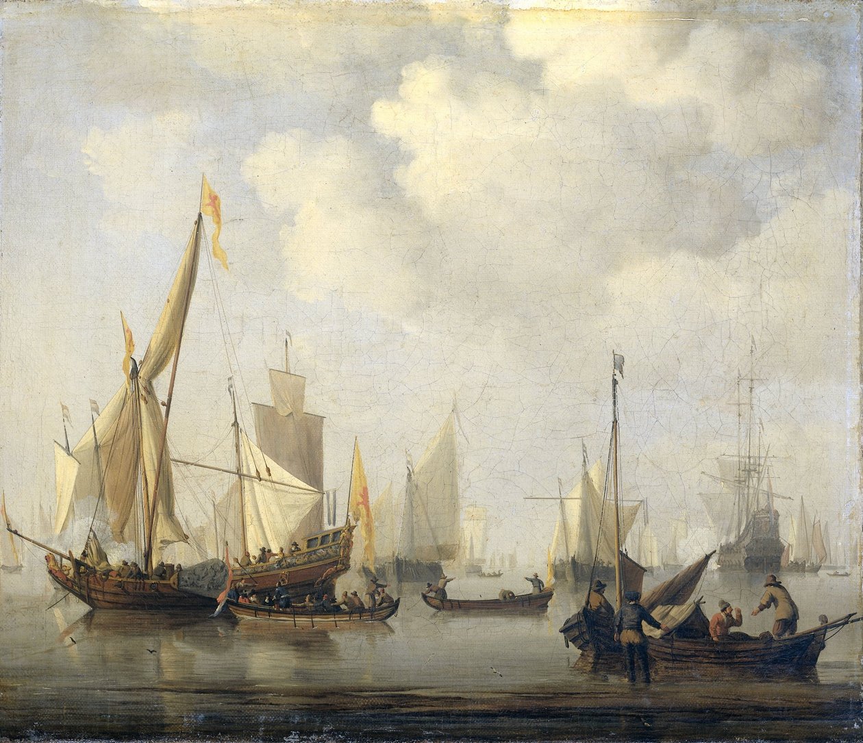 Uma calma no mar de Willem van de Velde (II)