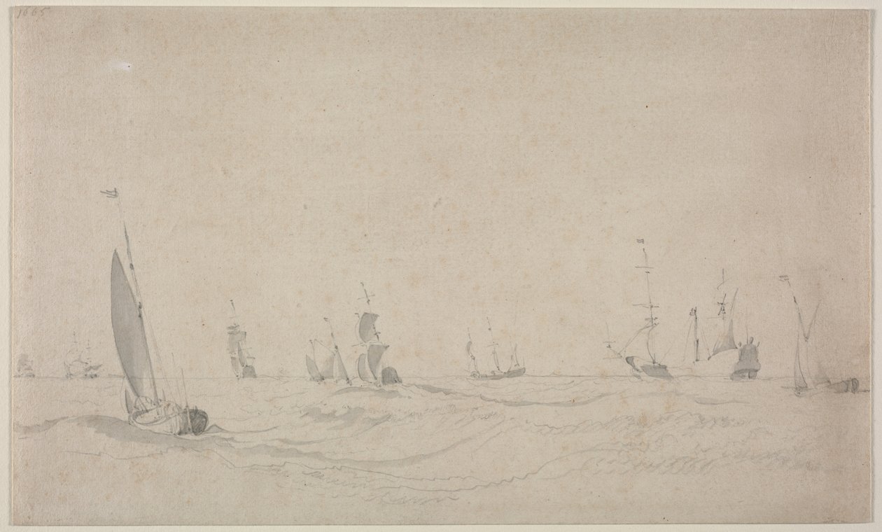 Transporte em mar agitado de Willem van de Velde