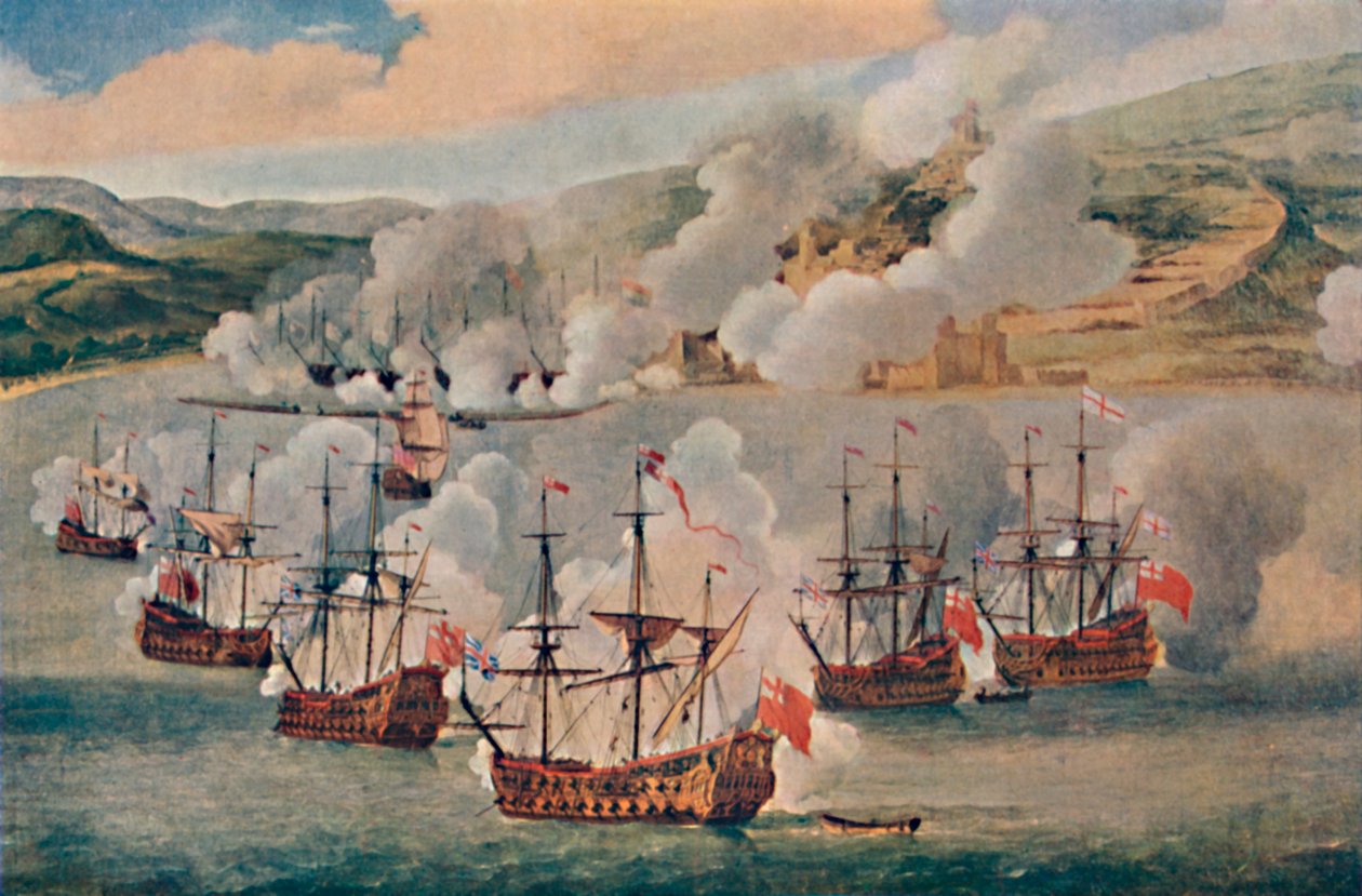 Mar-luta em um porto, c1670, 1903 de Willem van de Velde the Younger