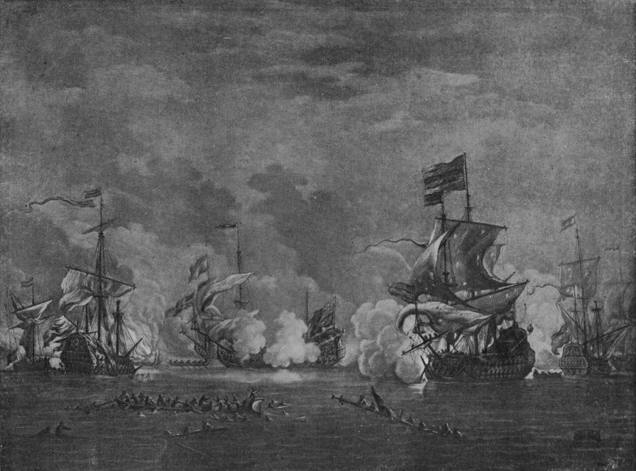 Sir Edward Spragge e Cornelius Tromp, final do século XVII de Willem van de Velde the Younger
