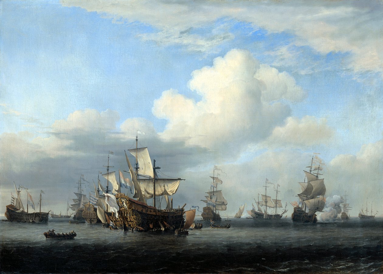 O Swiftsure capturado, Seven Oaks, Loyal George e Convertine ..., c1666 de Willem van de Velde the Younger