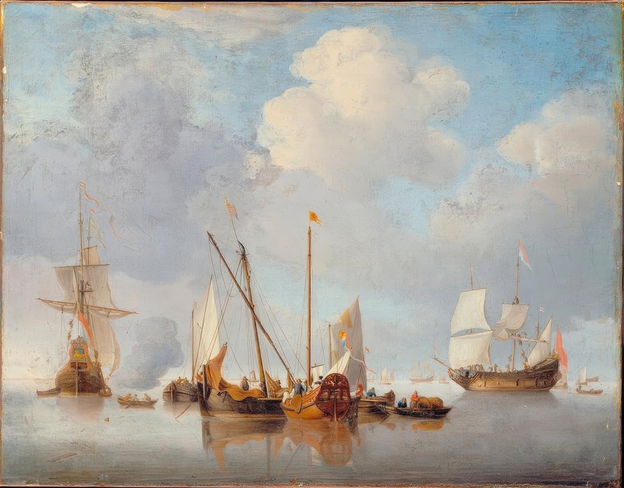 depois de W. v. d. Velde, o mais novo, A Lull. de Willem van de Velde the Younger