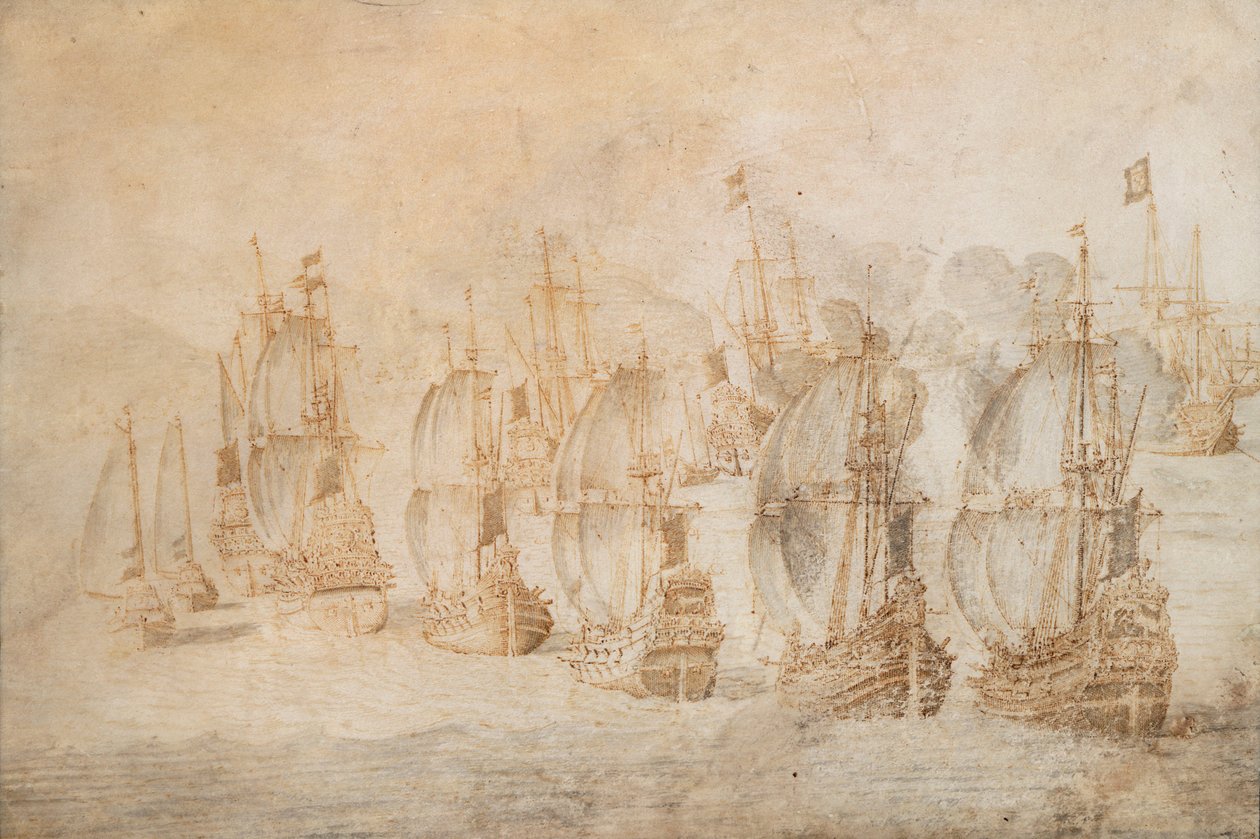 Ação em Tamanana, 9 de setembro de 1645 de Willem van de the Elder Velde