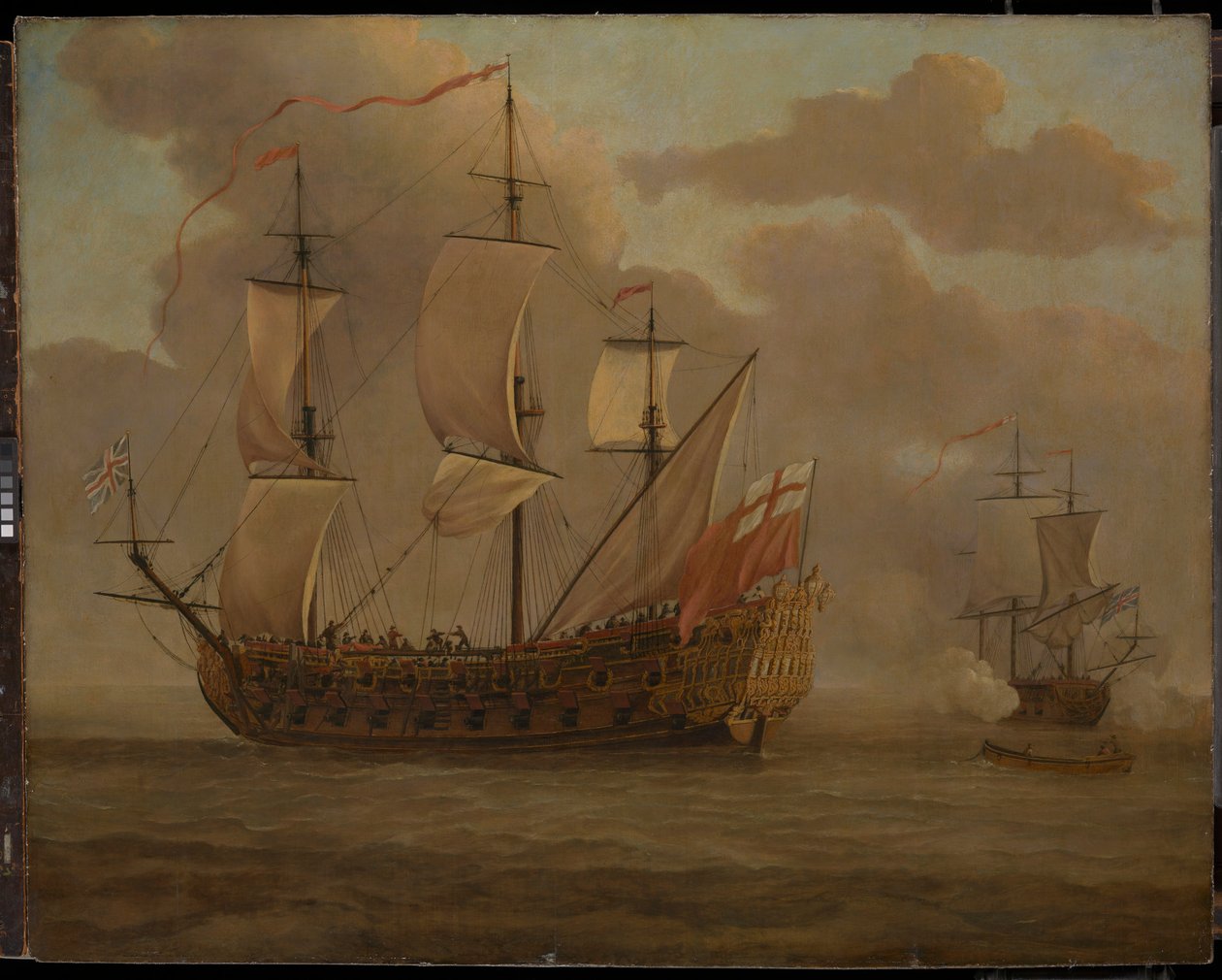O "Woolwich" antes de uma brisa ligeira, c.1677 (óleo sobre painel) de Willem van de the Elder Velde