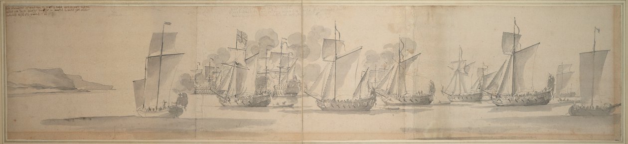 A passagem de Maria de Modena de Calais para Dover, 21 de novembro/ 1 de dezembro de 1673 de Willem van de the Elder Velde