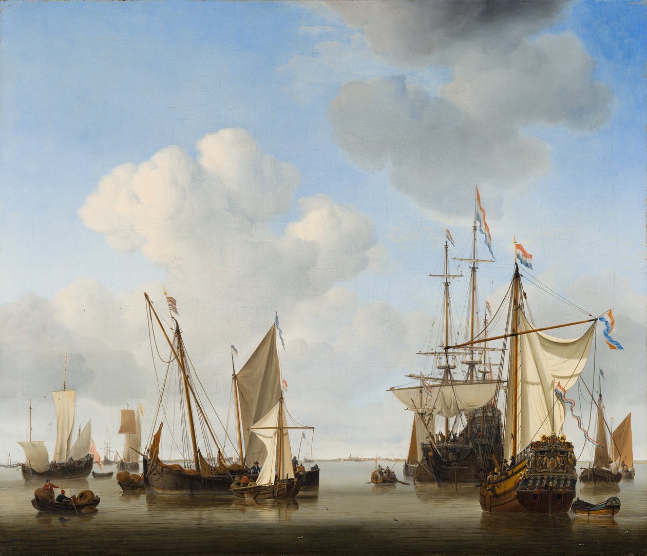Navios nas Estradas de Willem van de Velde the Younger