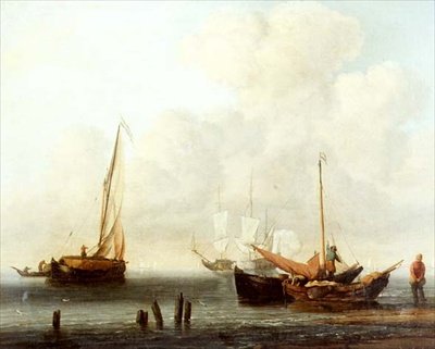Dois Barcos de Pesca de Willem van de Velde the Younger