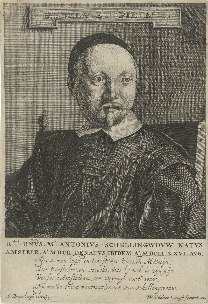 Retrato de Antonius Schellingwou de Willem van der Laegh