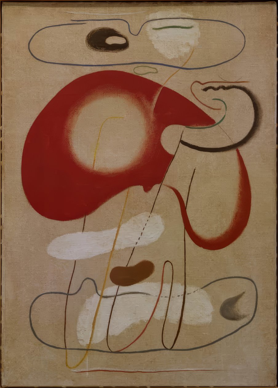 Imagem com forma castanha de Willi Baumeister