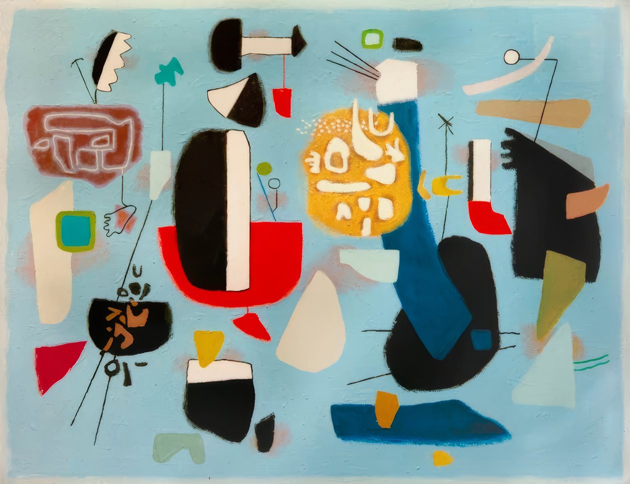 Diálogo vermelho-azul de Willi Baumeister