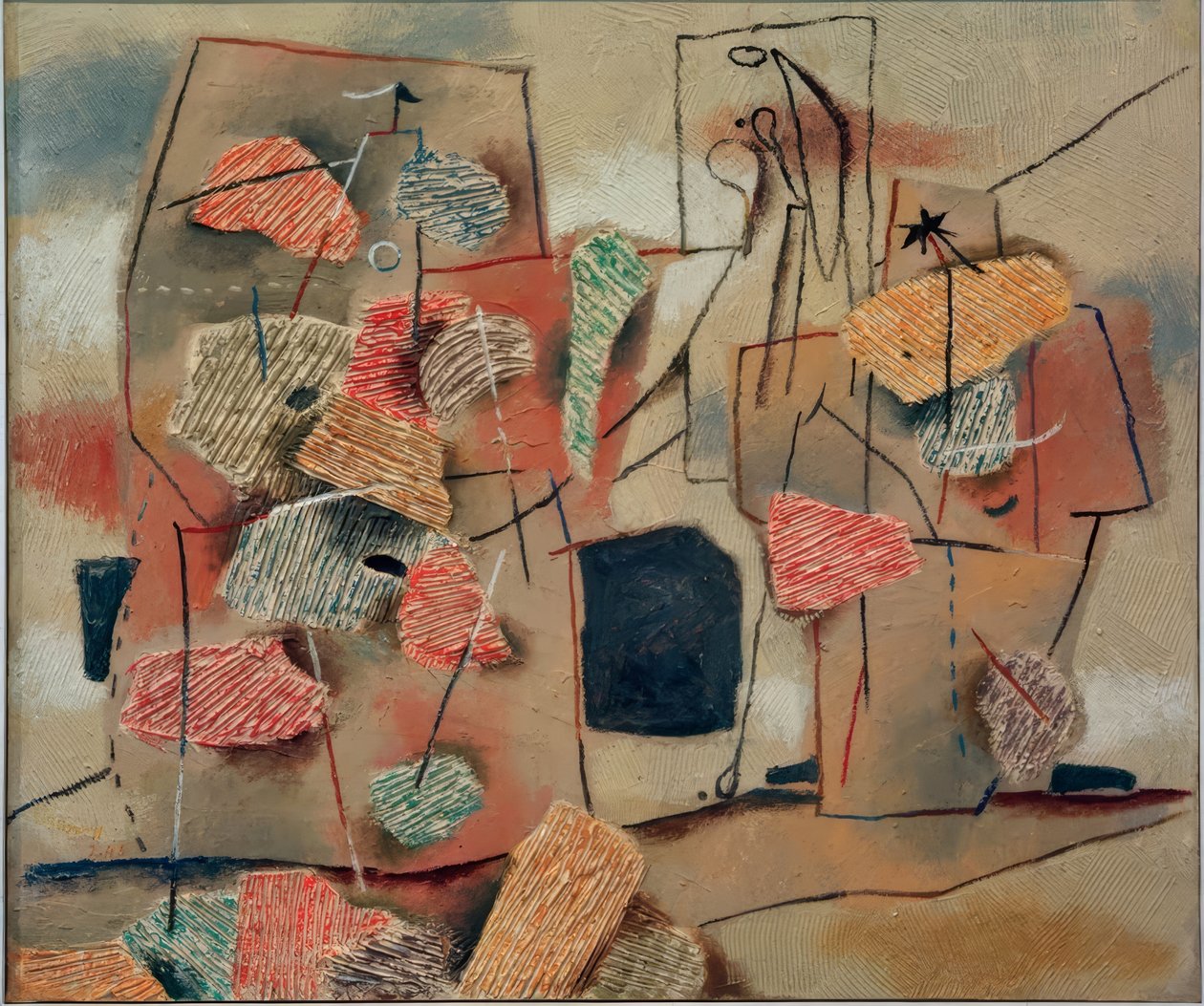 Duas figuras, penteado de Willi Baumeister