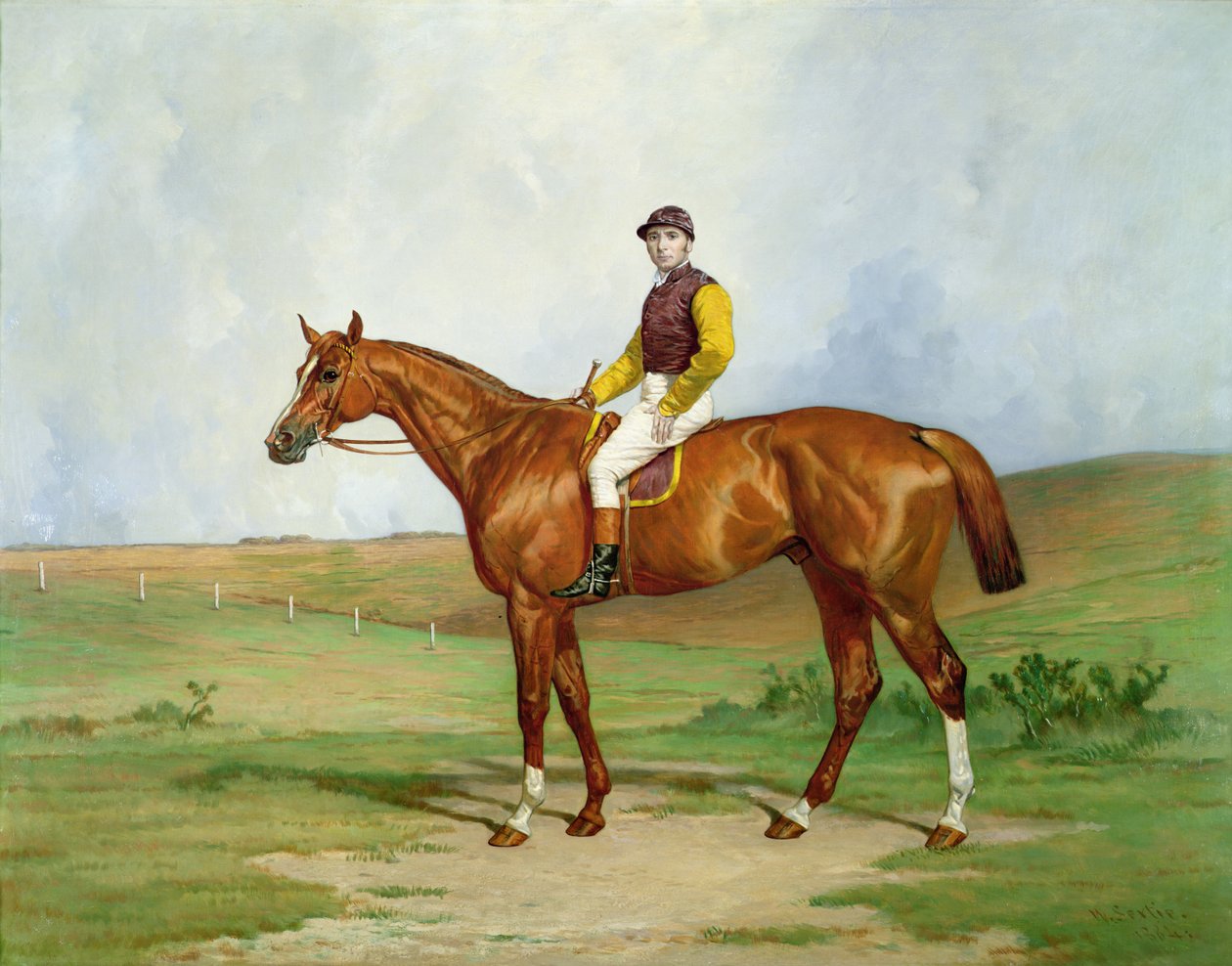 Retrato de um cavalo de corrida, 1884 de William A. Sextie