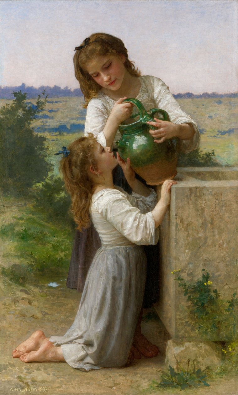 Na fonte de William Adolphe Bouguereau