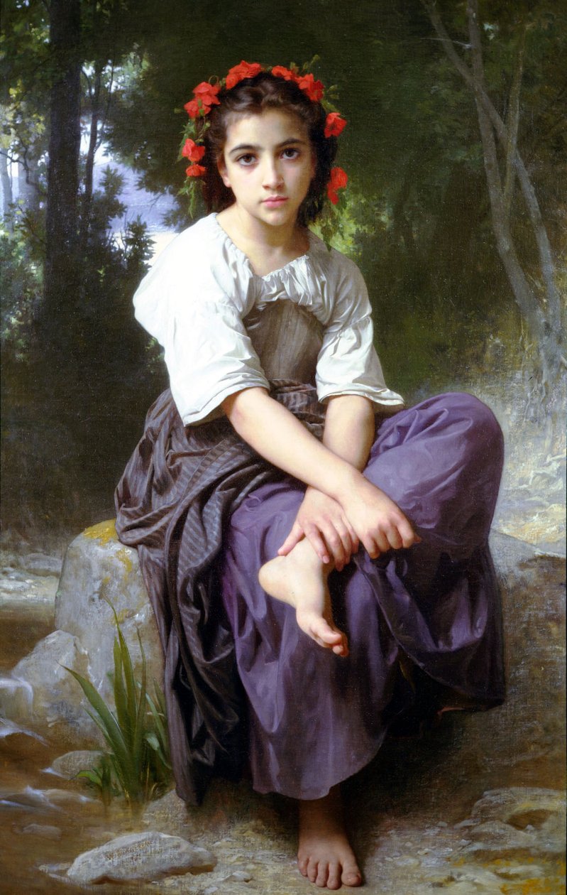 Na beira do ribeiro de William Adolphe Bouguereau