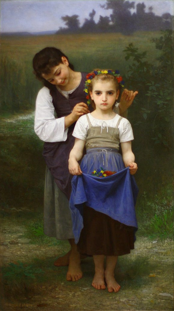Coroa de flores de William Adolphe Bouguereau