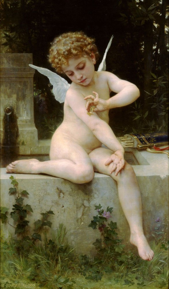 Cupido com uma borboleta de William Adolphe Bouguereau