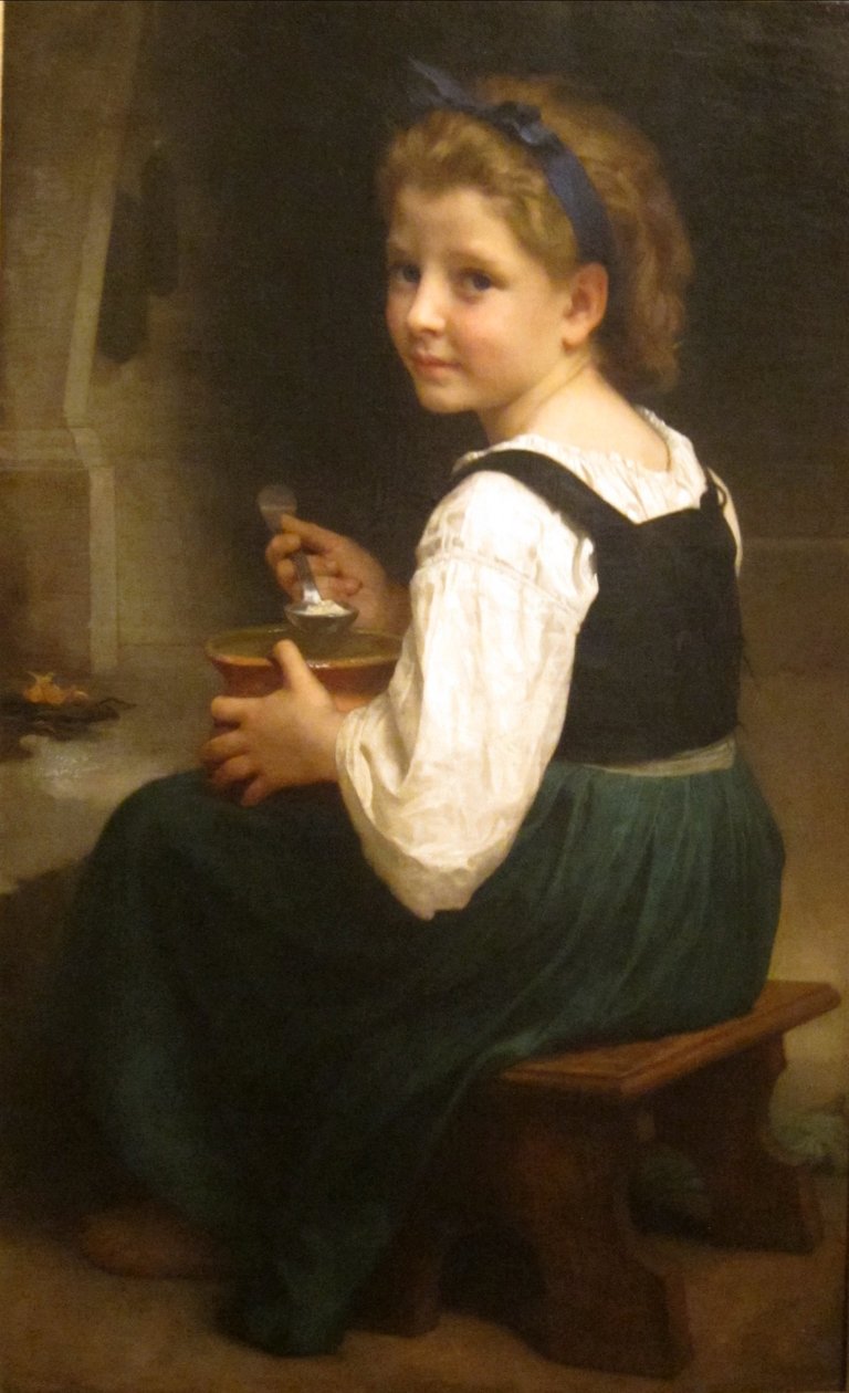Garota comendo mingau de William Adolphe Bouguereau