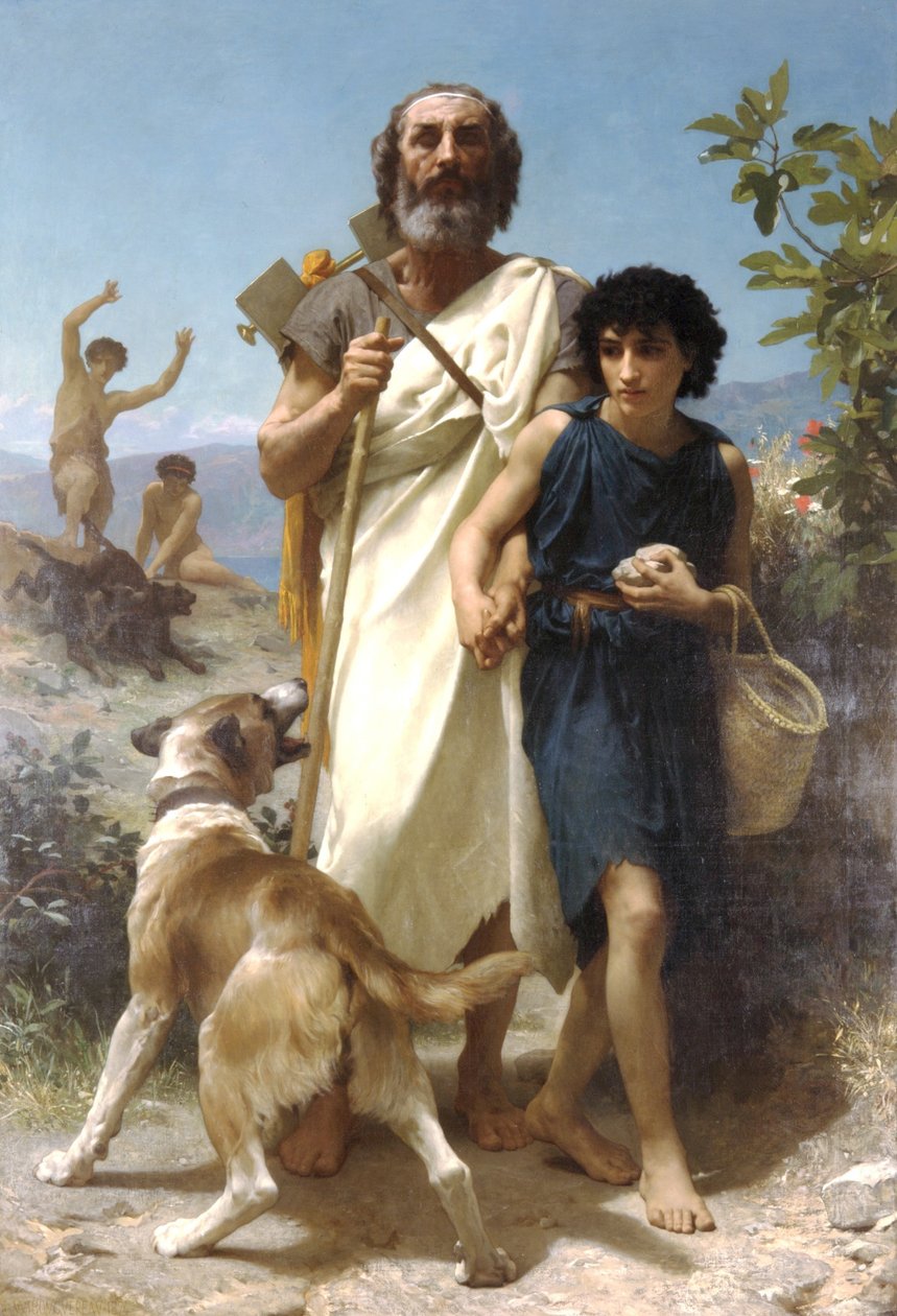 Homer e seu guia (1874) de William Adolphe Bouguereau