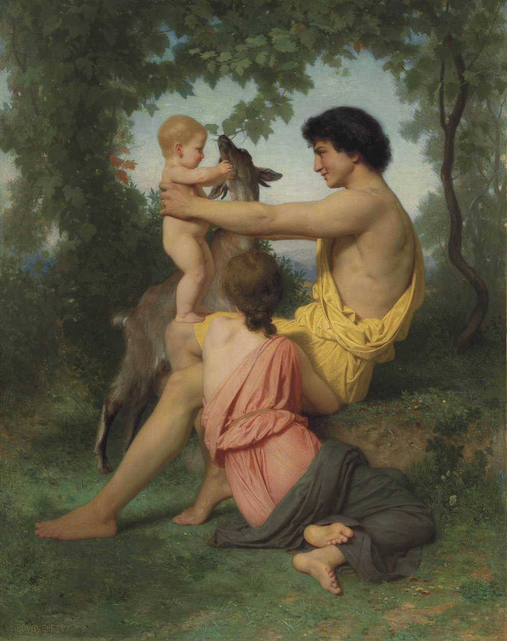 Idílio antiga família de William Adolphe Bouguereau