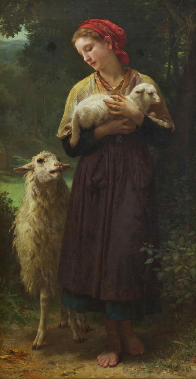 LAgneau New-Ne (A Pastora) de William Adolphe Bouguereau