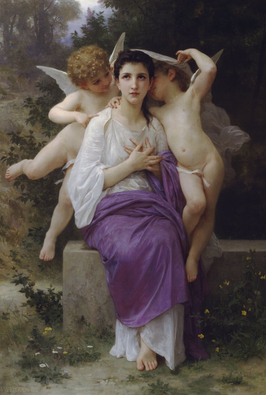 Despertar do coração (1892) de William Adolphe Bouguereau
