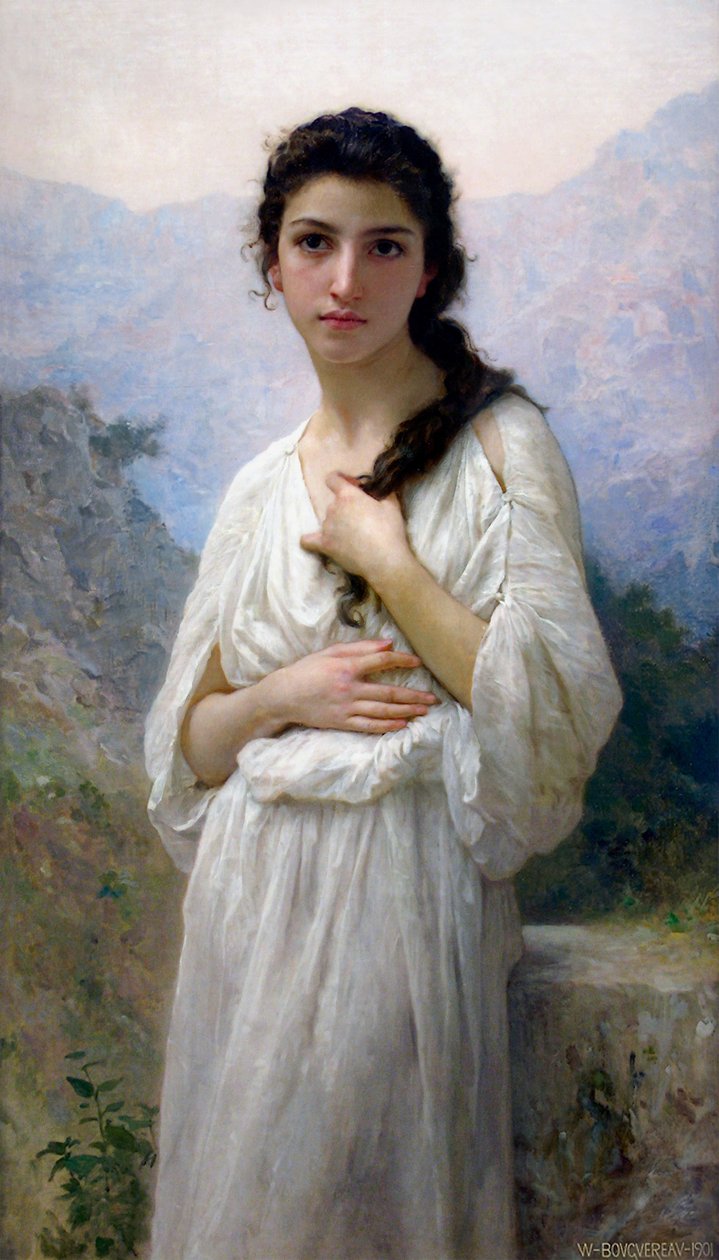 Meditação de William Adolphe Bouguereau