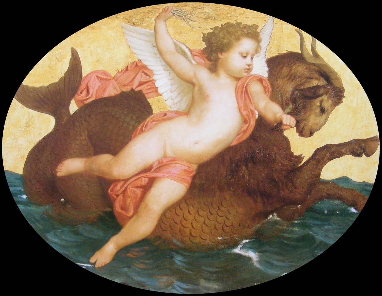 Putto em um monstro marinho de William Adolphe Bouguereau