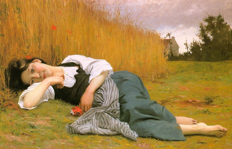 Descanse na colheita de William Adolphe Bouguereau
