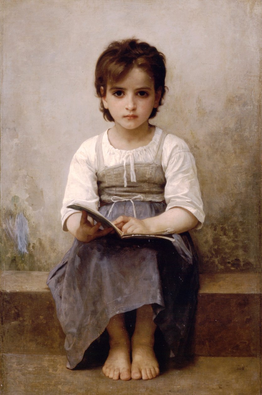 A lição difícil de William Adolphe Bouguereau