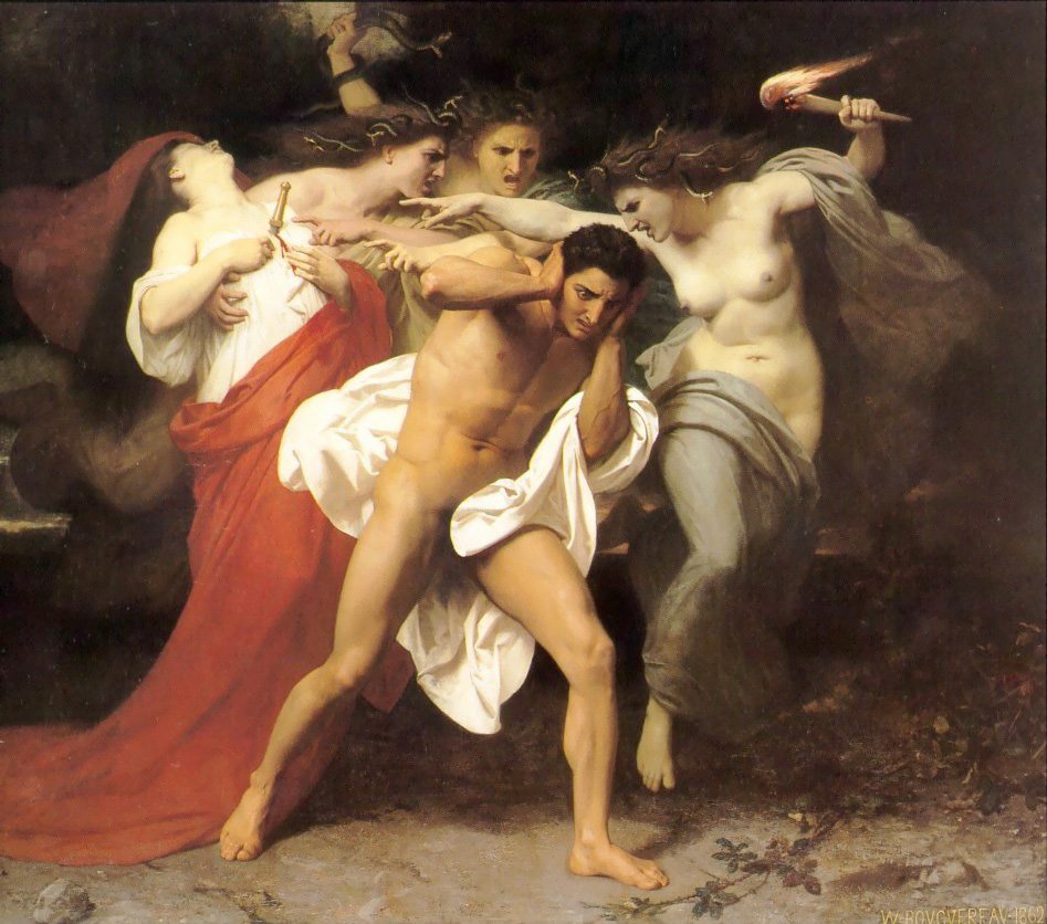 O remorso de Orestes de William Adolphe Bouguereau