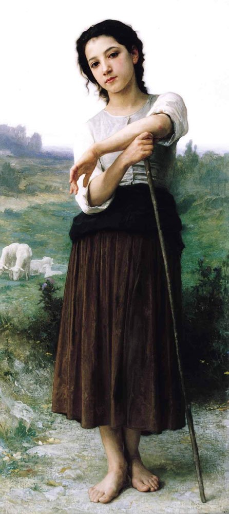 Jovem pastora em pé de William Adolphe Bouguereau