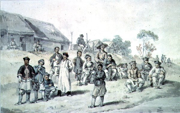 Chinês observando a embaixada britânica (Lord Macartneys) de William Alexander