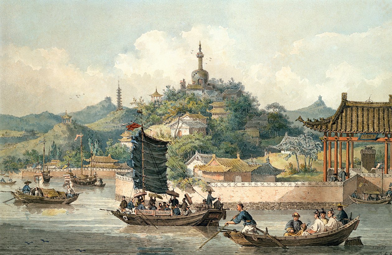 Imperador dos Jardins da China, Palácio Imperial, Pequim, 1793 de William Alexander