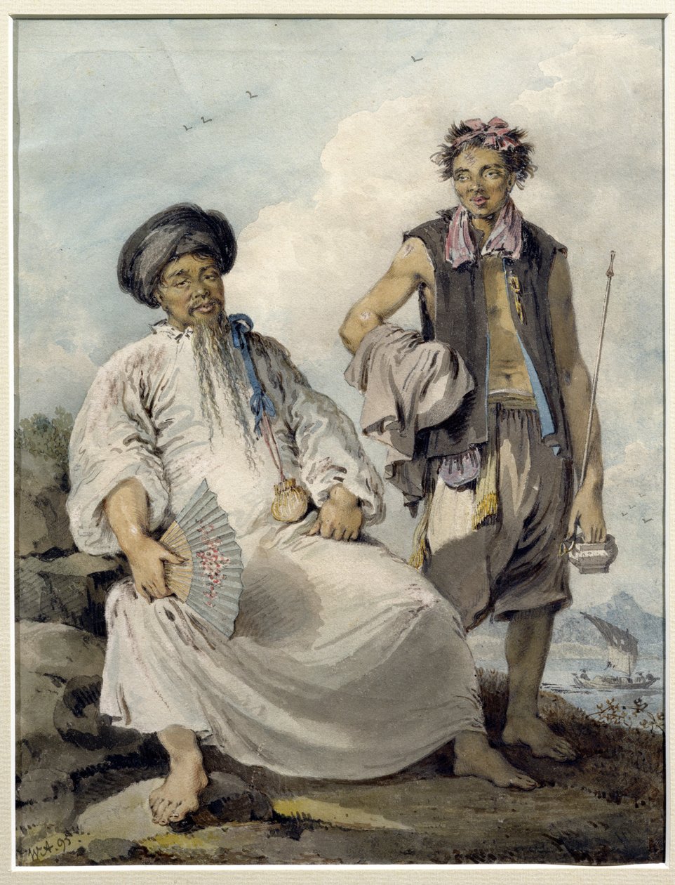 Mandarin with Pipe Bearer, 1795 (wc) de William Alexander