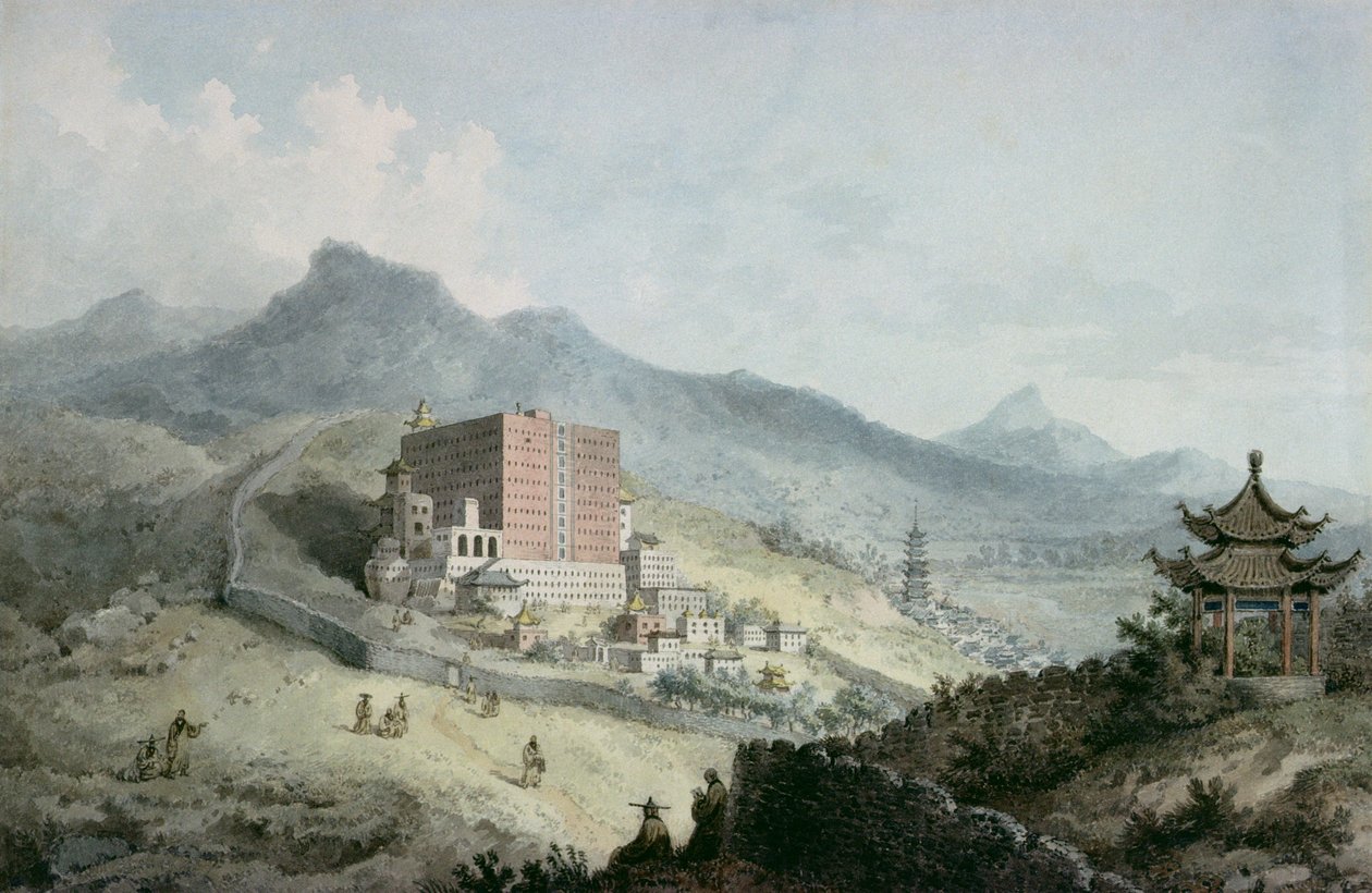 Poo ta la, ou grande templo de fo, perto de zehol, tibet, china de William Alexander