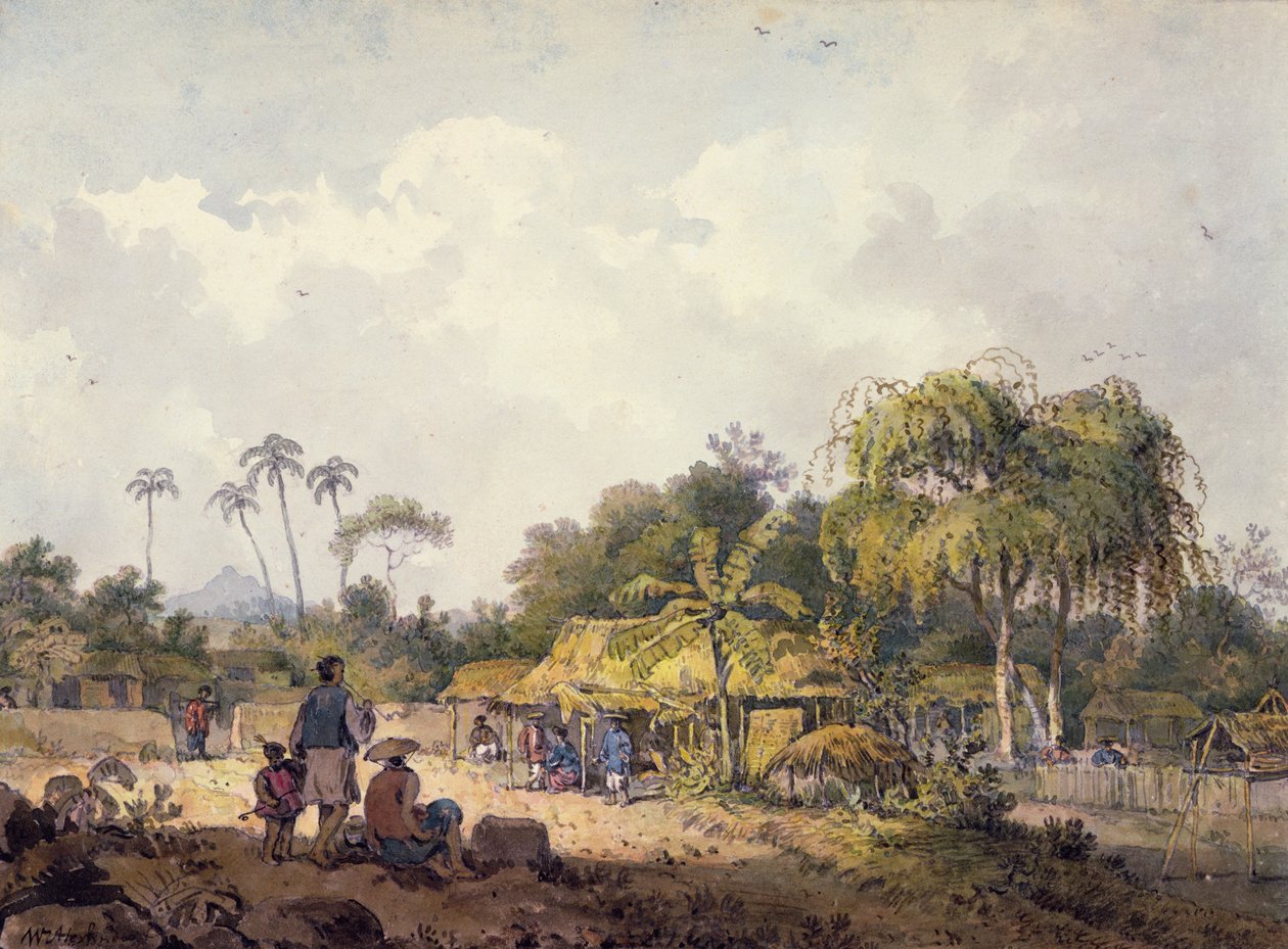 Vista perto da baía de Turon, Cochin China de William Alexander