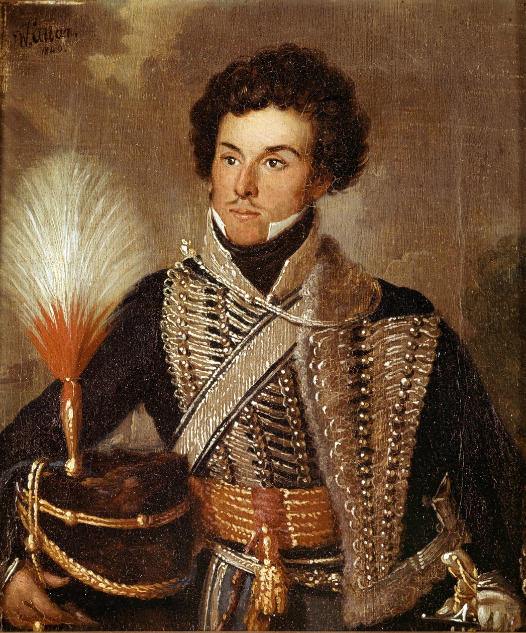 Um oficial, 18º Regimento de Dragões, 1840 de William Allan