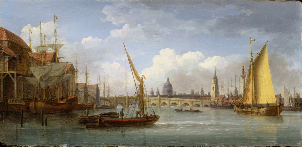 Ponte de Londres, com a Catedral de São Paulo à distância, 1815 de William Anderson
