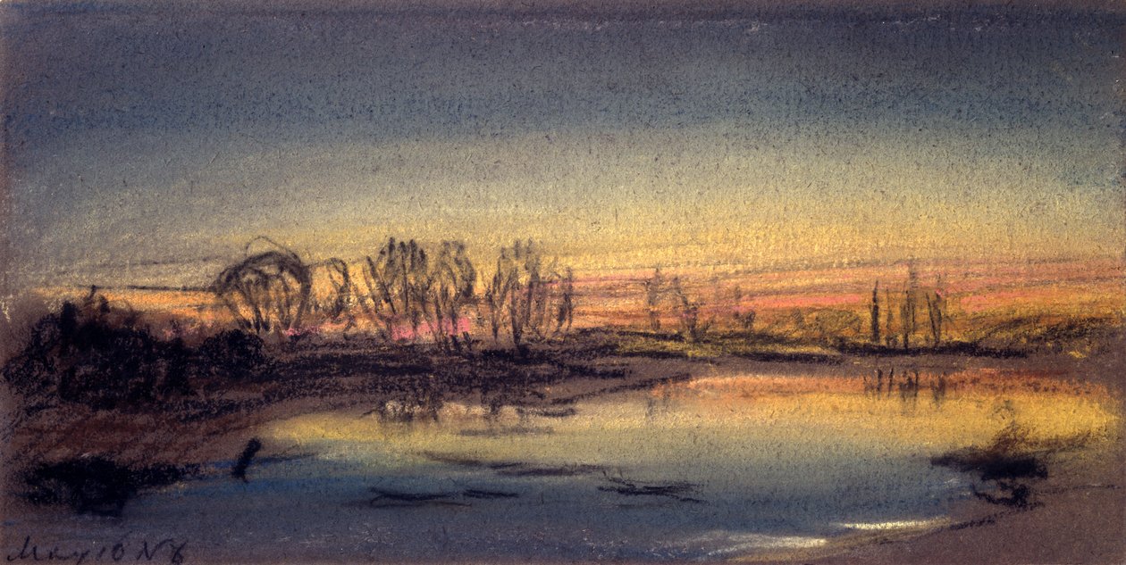 Pôr do sol, maio de 1884 de William Ascroft
