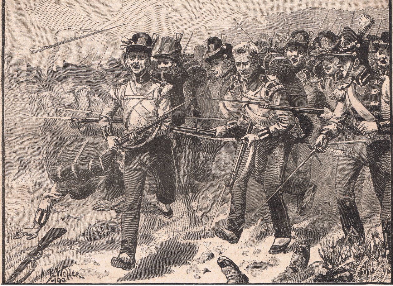 Carga de baioneta em Talavera AD 1809 de William Barnes Wollen