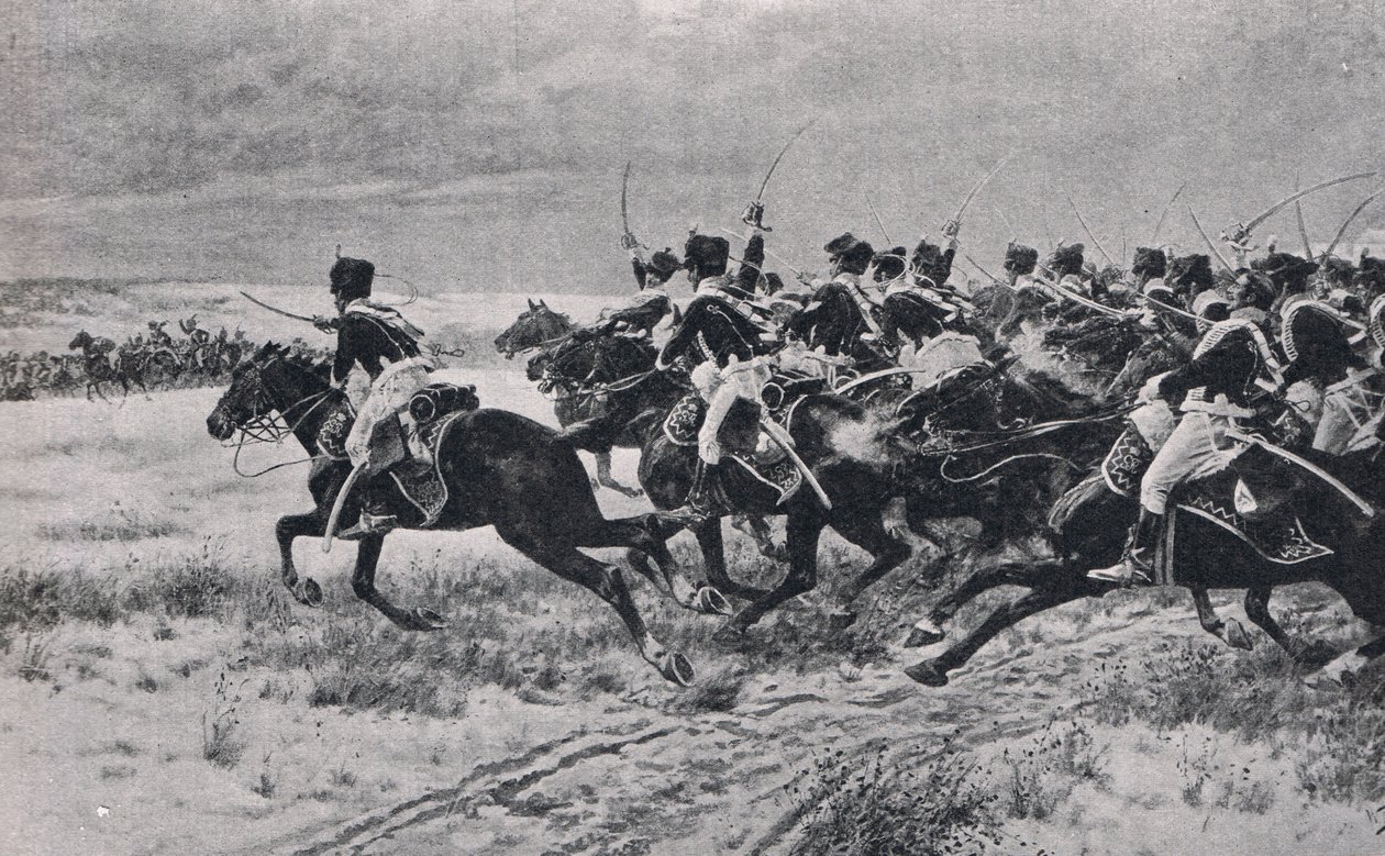 Benevente, 29 de dezembro de 1808, ilustração de "Batalhas britânicas na terra e no mar", publicado por Cassell, Londres, c.1910 de William Barnes Wollen